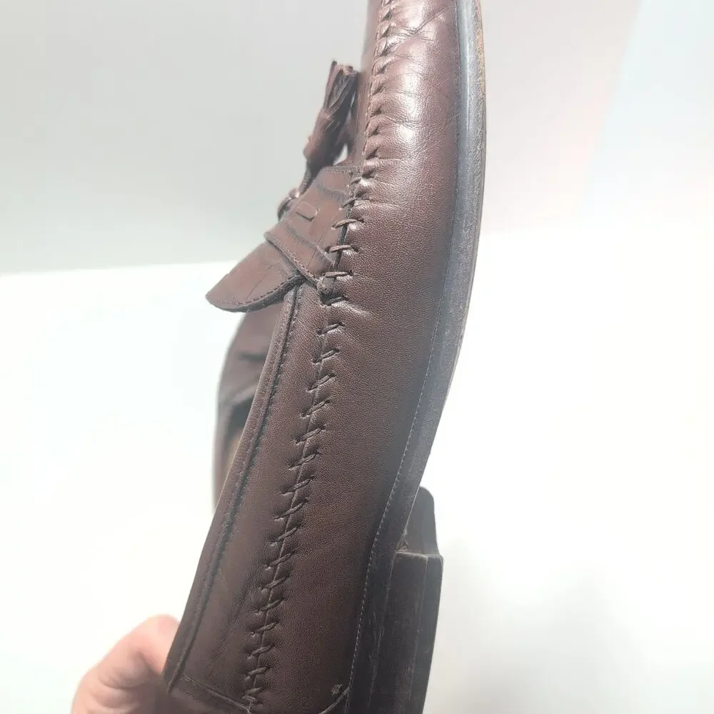 Florsheim Pisa Moc Toe Men's Slip On Loafer Brown Leather Size 10D